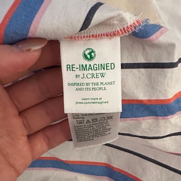 J.CrewStriped Button-Up Shirt Dress with Belt - Picture 8 of 8